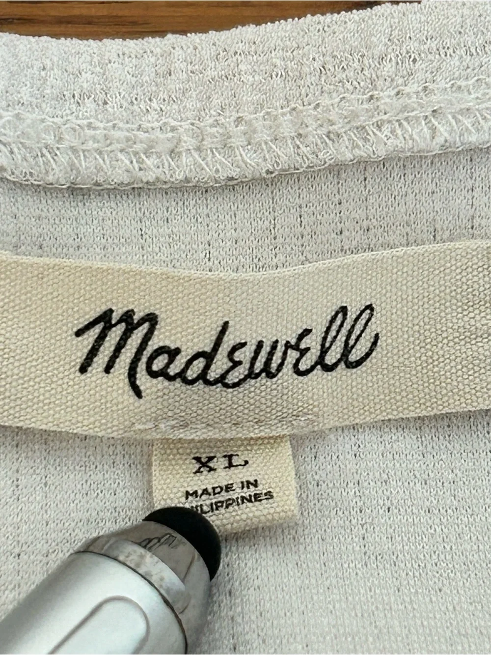 Madewell Square Neck Puff Sleeve Top Cream Size XL